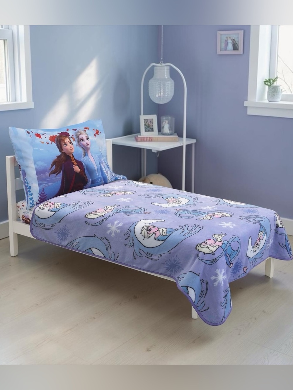 Disney Frozen 2 Elsa Toddler Girls Super Soft Plush Blanket 40 x 50 Purple
